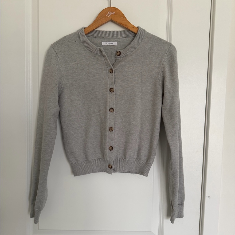 Peppermayo Gray Button-Up Cardigan - Picture 2 of 4